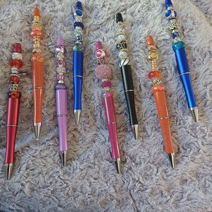 Jeweled pens and earrings sets